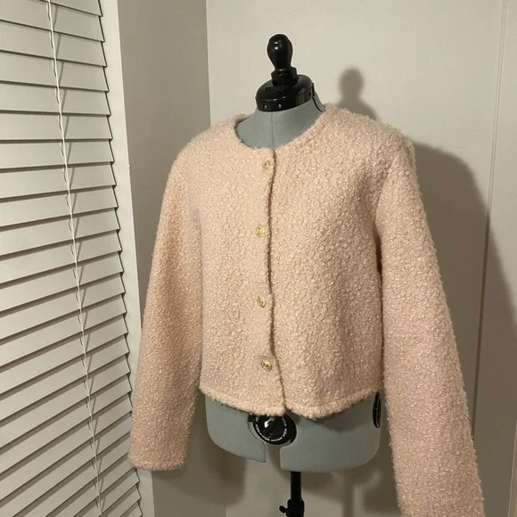 H&M Soft Pink Teddy Jacket - Picture 2 of 7